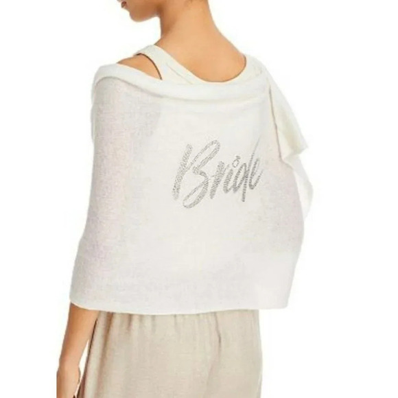 NWT Carolyn Rowan Women's Cashmere Bride Shawl Ivory (MSRP $395) - Picture 1 of 6